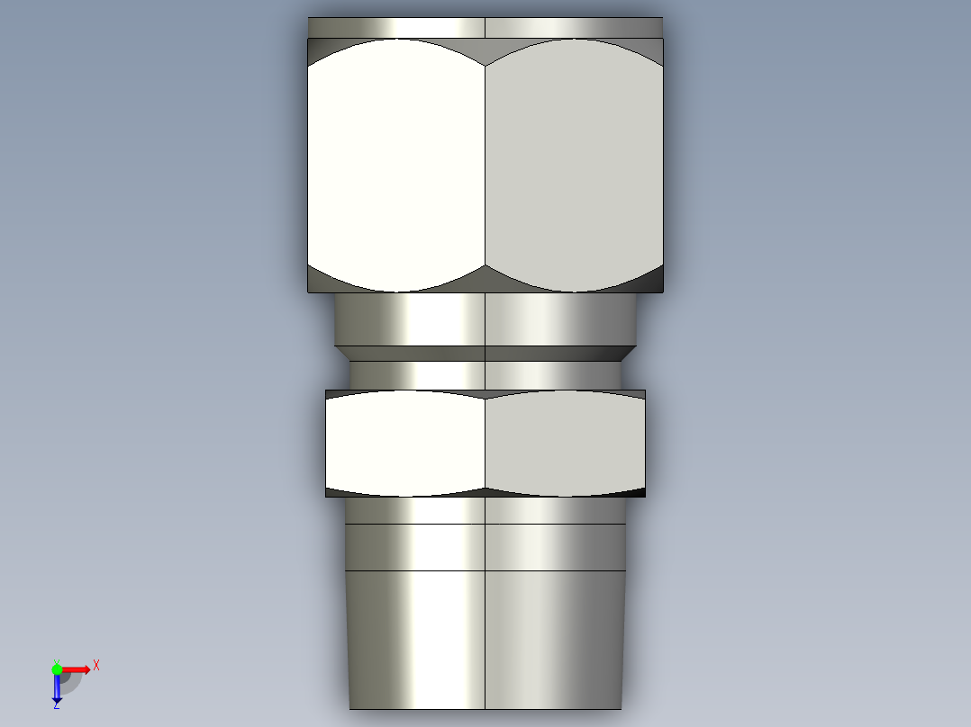 卡套式工业通用硬管接头12_fbu-s俯视图