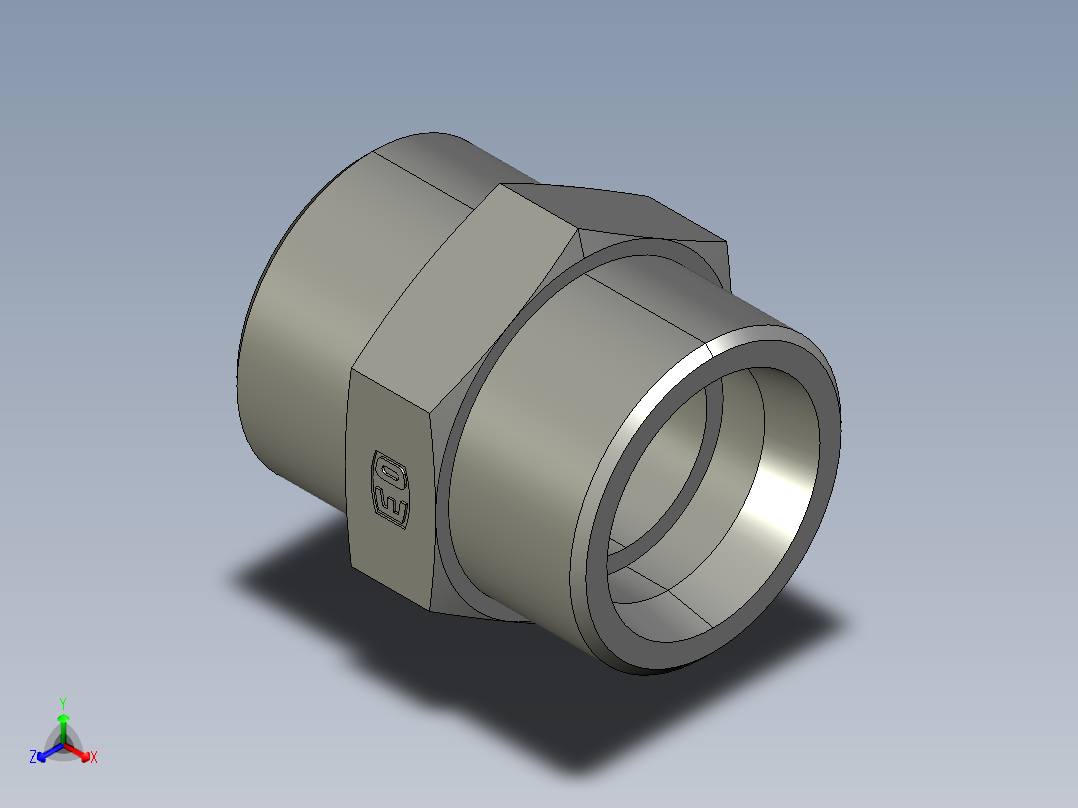 卡套式工业通用硬管接头EO Union G30S71X正等轴测图