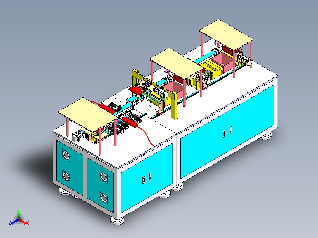 AOI清洗检测设备sw24可编辑正等轴测图