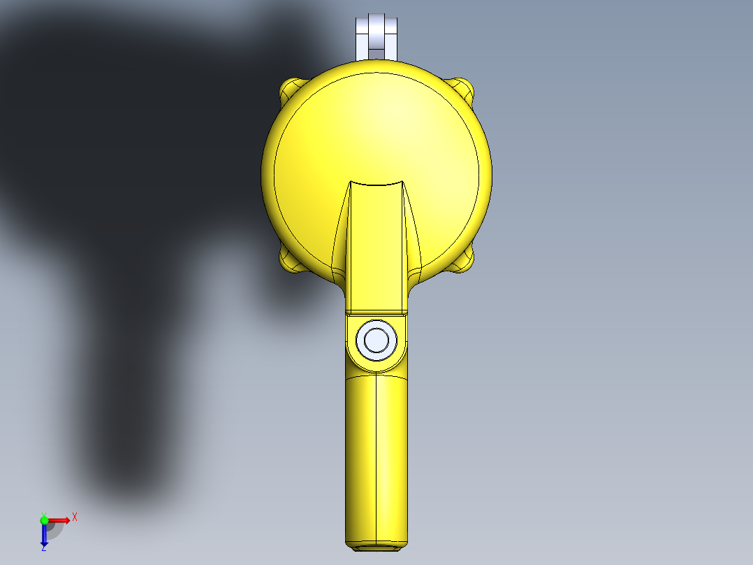 气动钢带锁紧器（sw20可编辑+工程图）俯视图