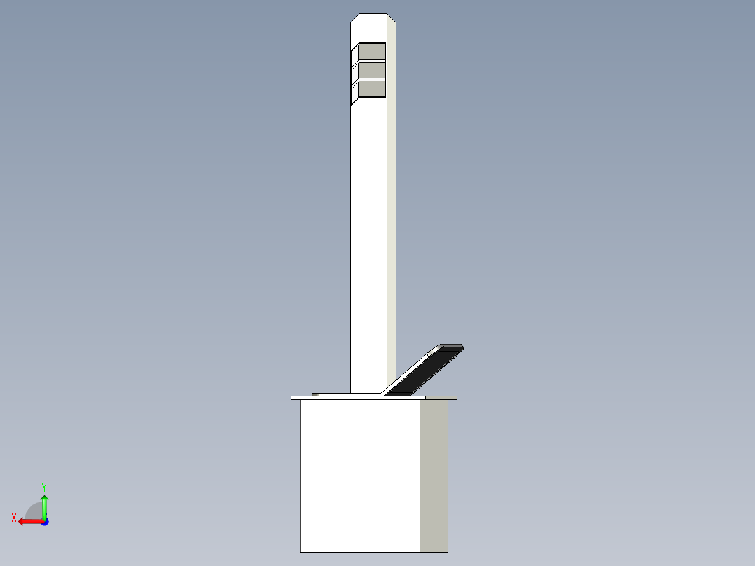 行李包安检（cad+pro+说明书）后视图