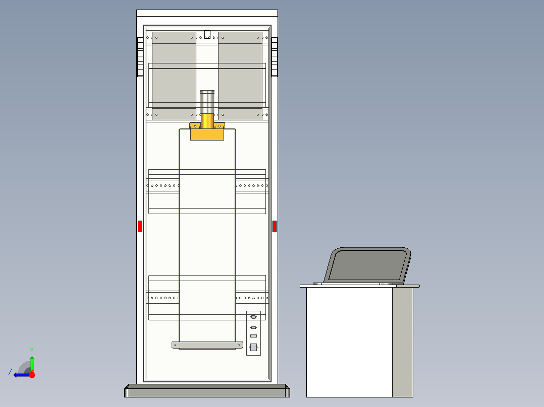 行李包安检（cad+pro+说明书）右视图