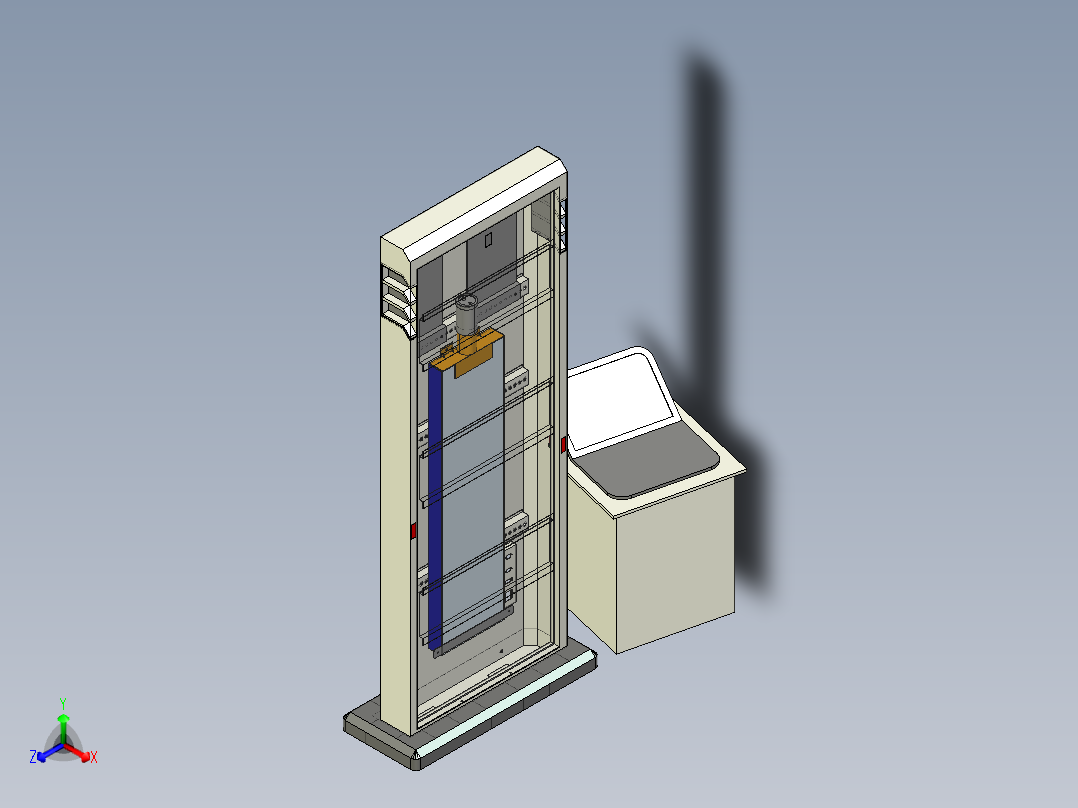 行李包安检（cad+pro+说明书）正等轴测图