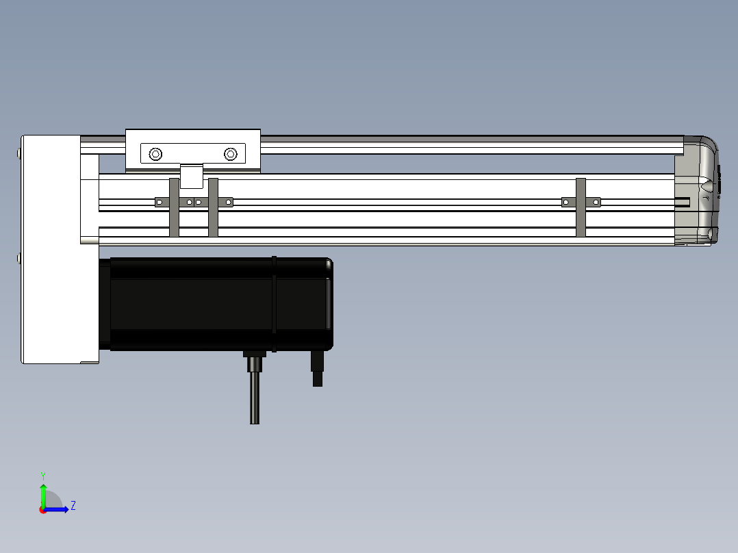 Toyo东佑达直线模组-ETH13-250-BM-400W+煞車左视图