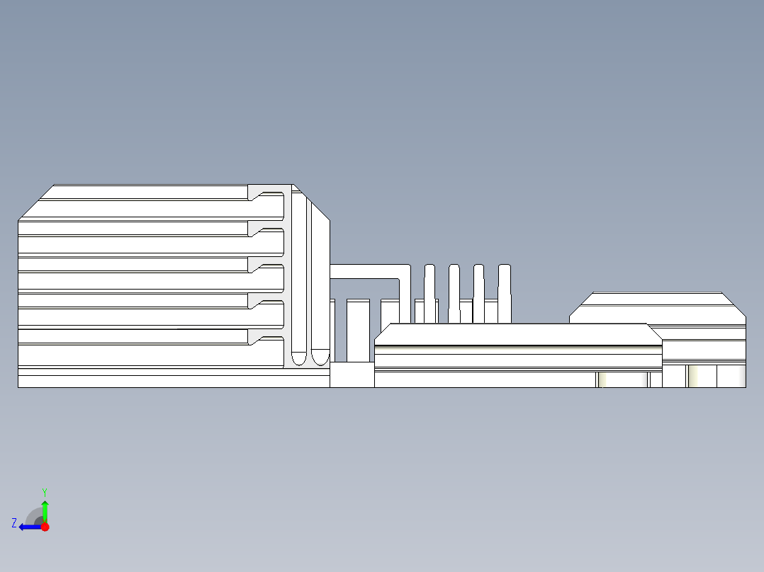 主板冷却块右视图