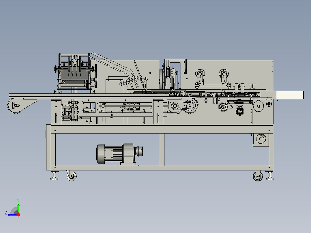 全自动药品口罩食品装盒机封盒机右视图
