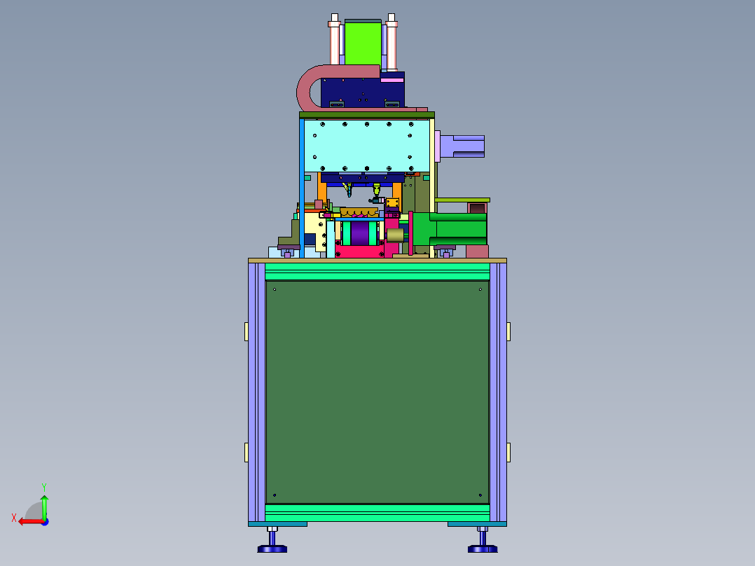 在线式机械手CCD视觉电路板锁螺丝机后视图
