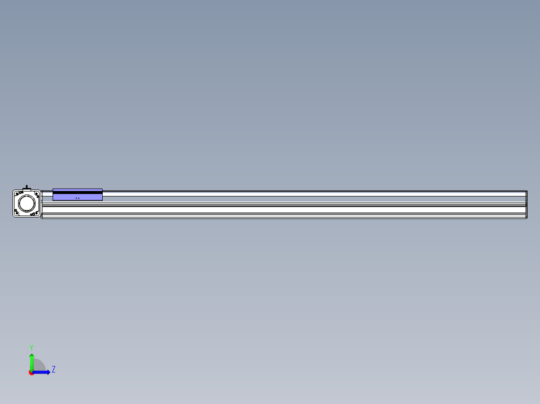 同步带滑台-半封闭B17-L100-S1300-L-P75-D3-N3左视图