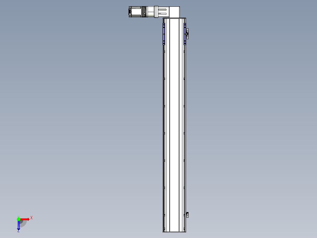 同步带滑台-半封闭B17-L100-S1300-L-P75-D3-N3俯视图