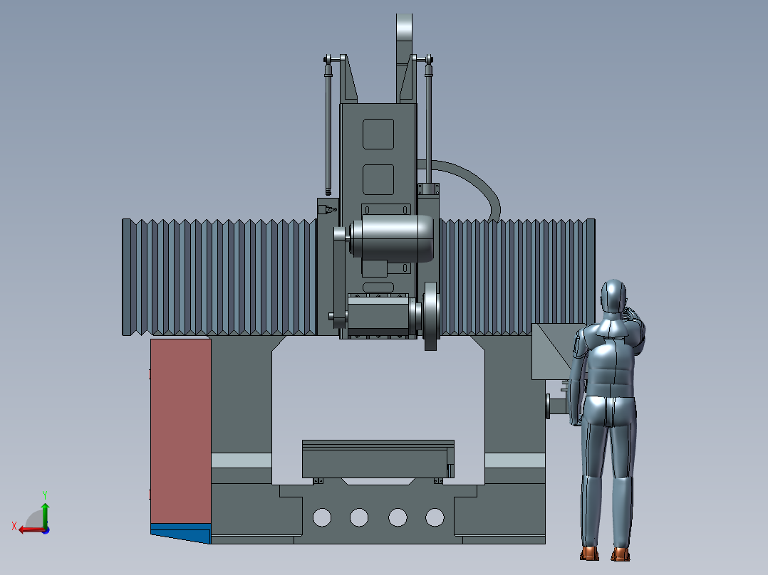 龙门磨床后视图
