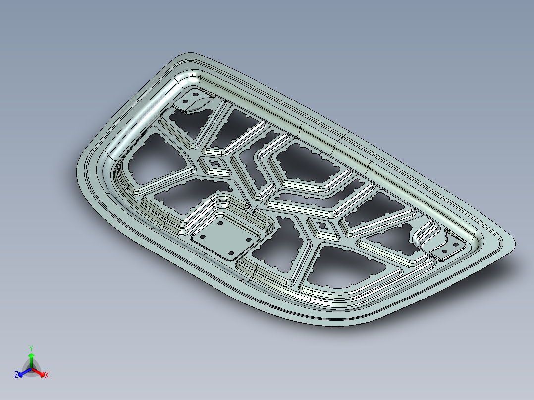 前罩内面板--creo正等轴测图