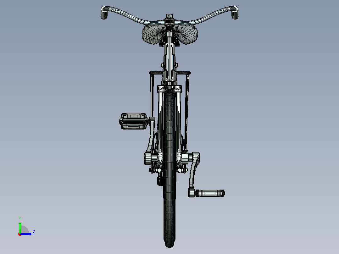 复古自行车左视图