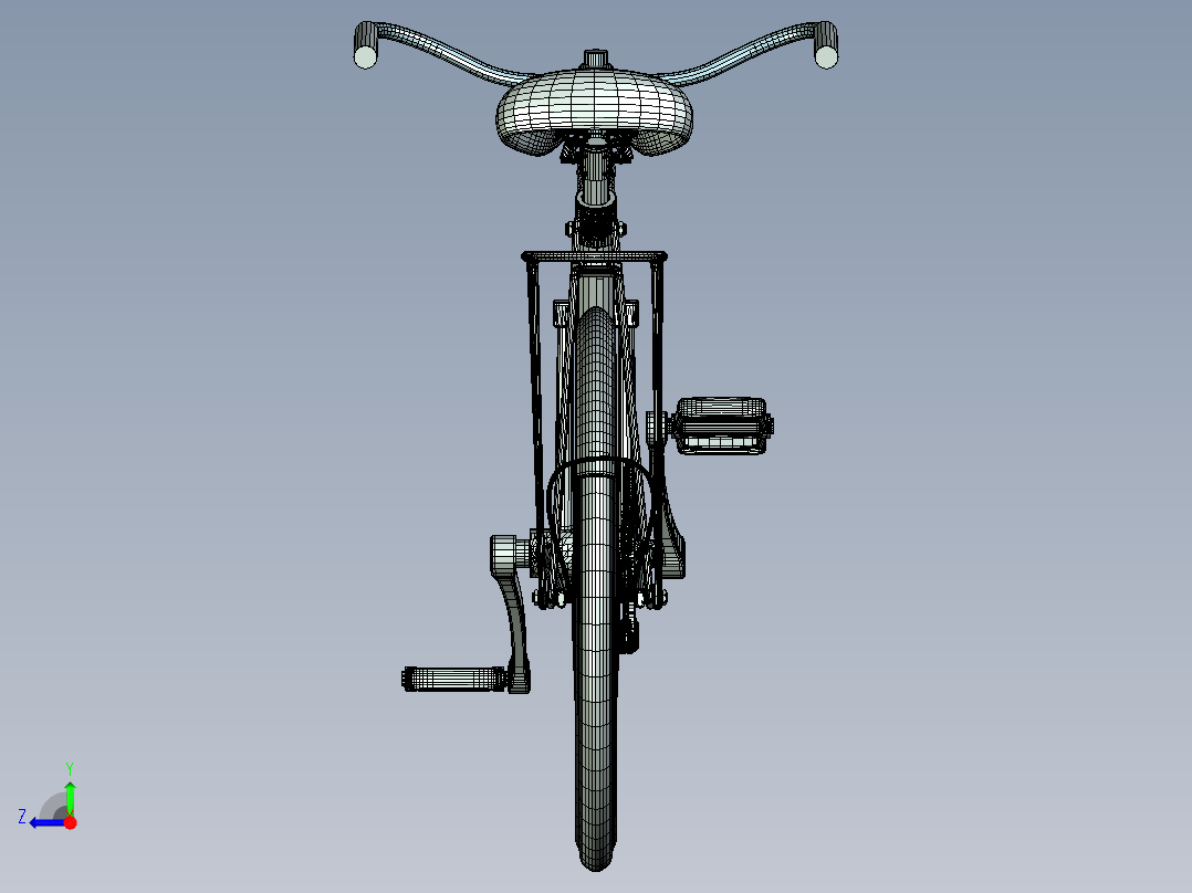 复古自行车右视图