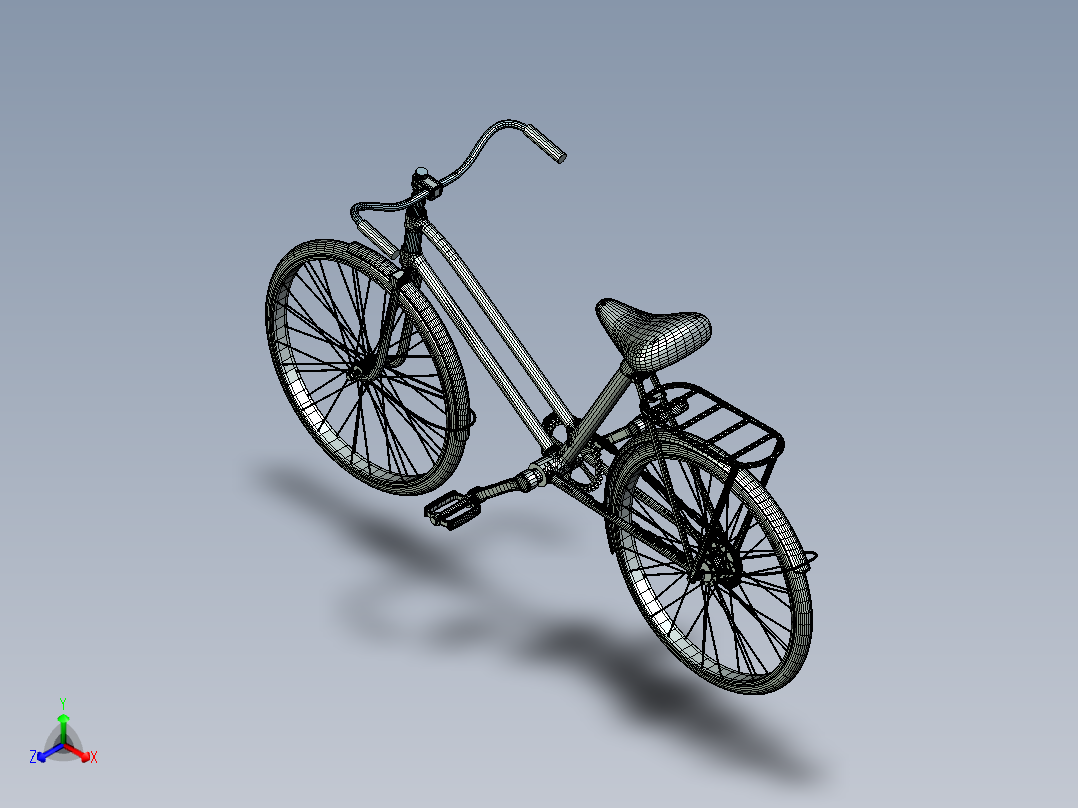 复古自行车正等轴测图