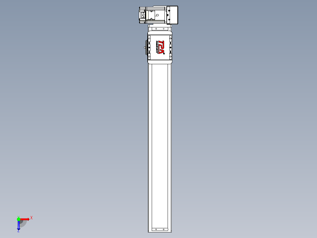 同步带全封闭直线模组TPA-HCB-85D-90-L550-LU-Y-P20-N3俯视图
