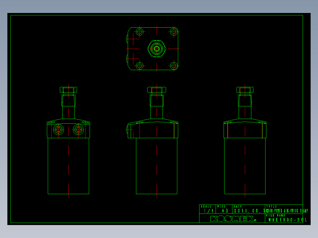 KOSMEKWHE1600-2GL多系列多零件图纸模型多系列多零件图纸模型
