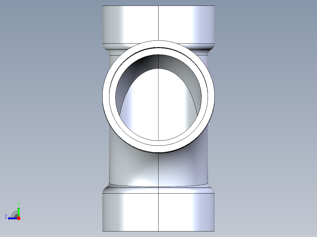 船舶管路系统S13_SeaDrainPLUS_SanitaryTee-SxSxS_37E161502_2in Sea Drain Plus - Sanitary Tee - SxS右视图