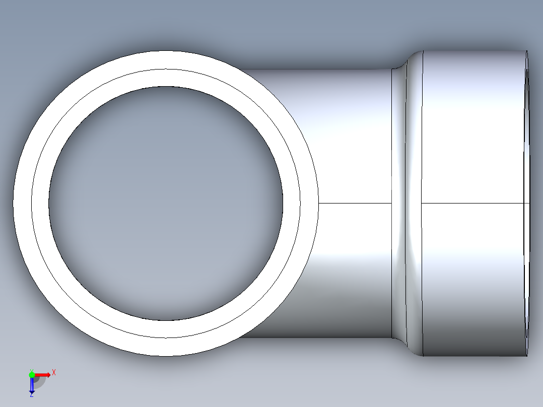 船舶管路系统S13_SeaDrainPLUS_SanitaryTee-SxSxS_37E161502_2in Sea Drain Plus - Sanitary Tee - SxS俯视图