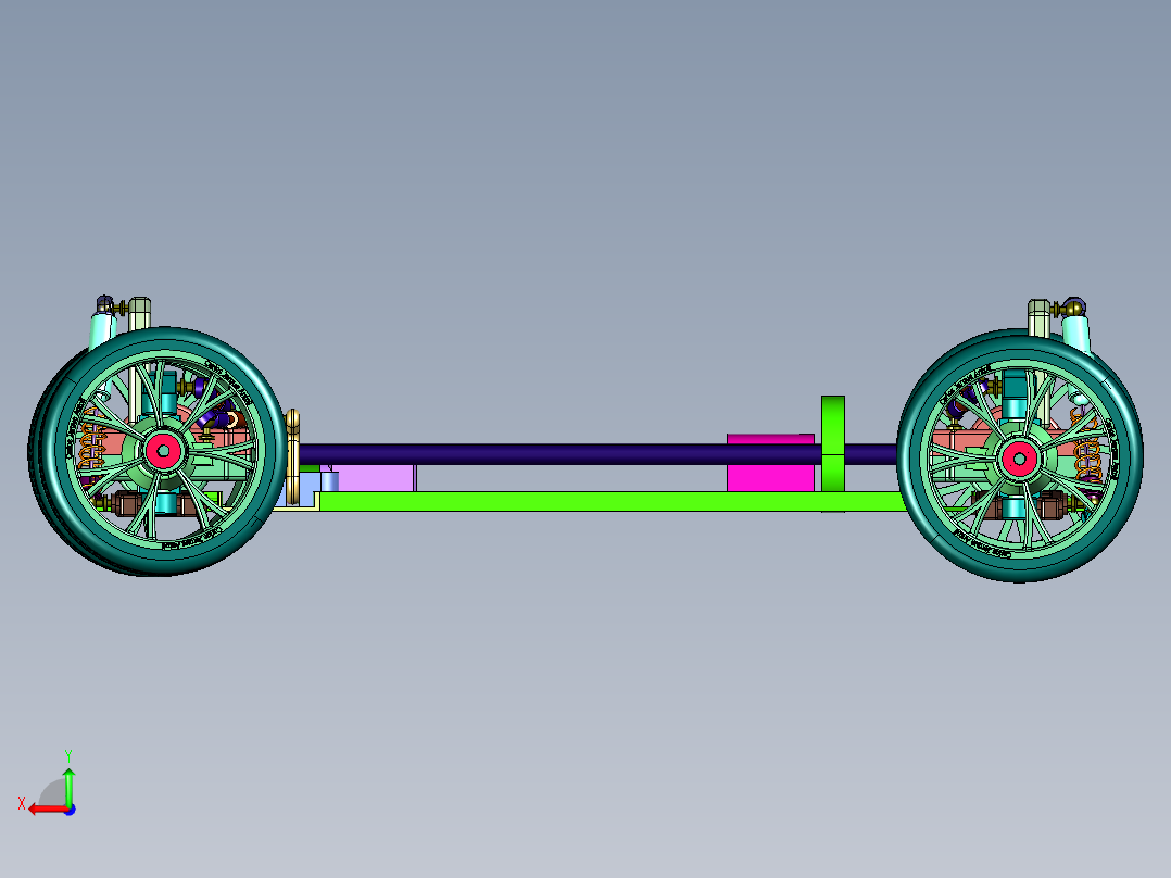 合金漂移无线仿真遥控车后视图