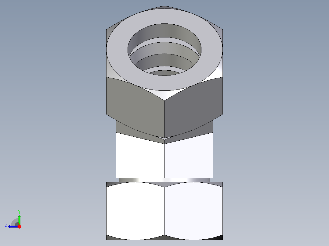 卡套式工业通用硬管接头EO_Swivel_nut_45_deg_elbow_EV38SCF右视图