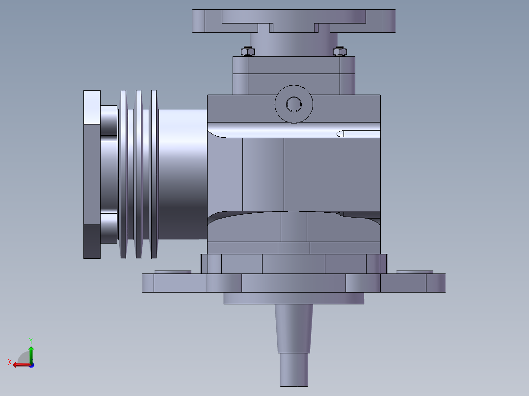 空气压缩机课程设计后视图