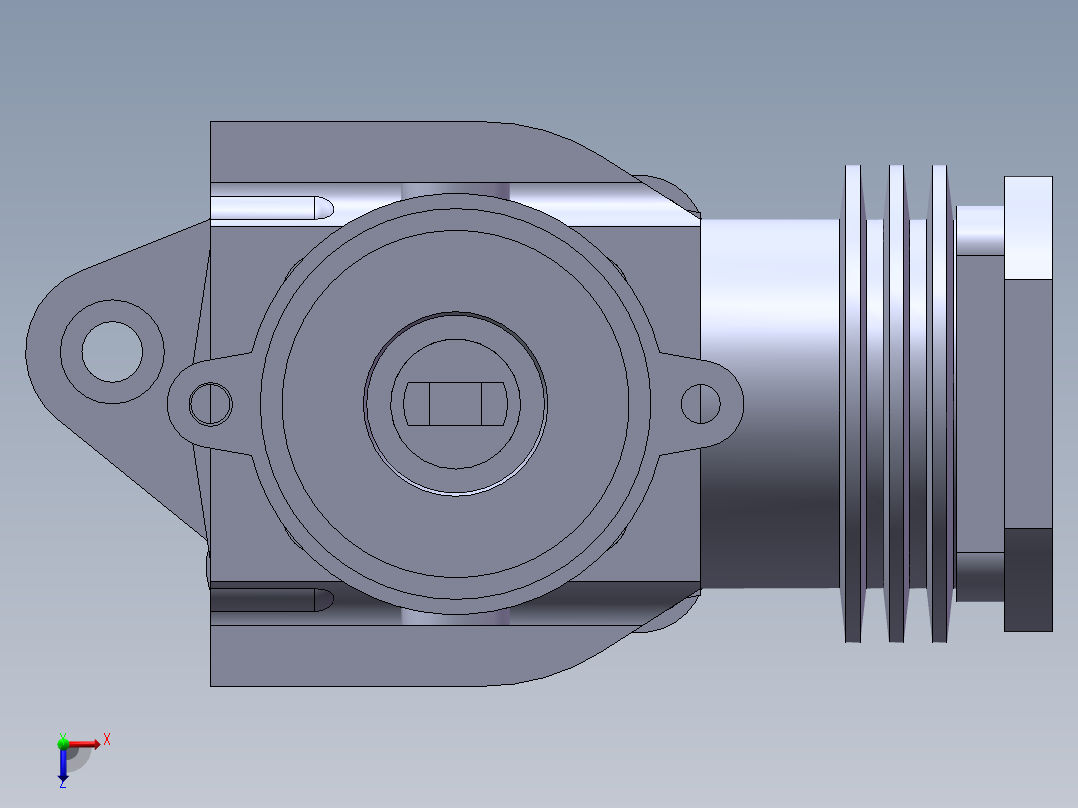 空气压缩机课程设计俯视图