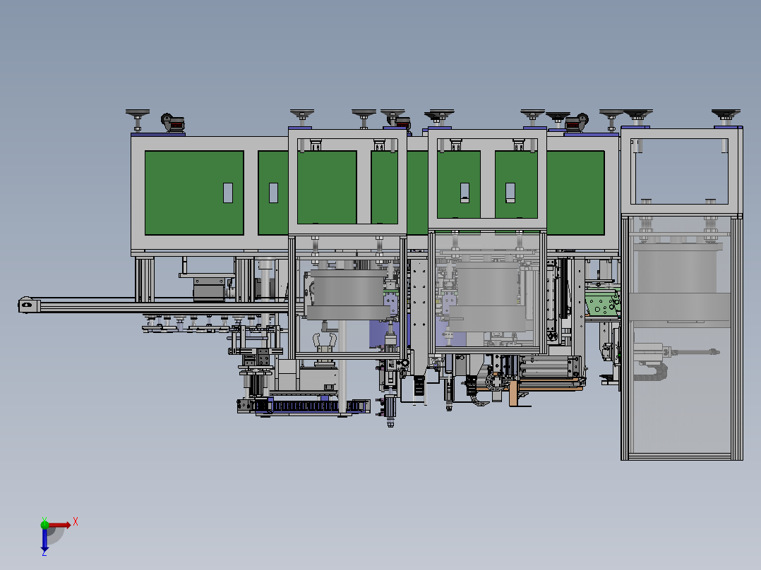 一种门把手自动装配机sw18可编辑俯视图