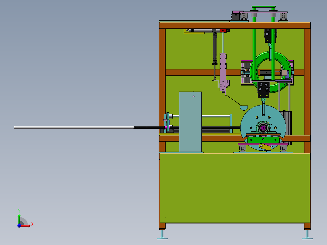 PVC管缠绕包装机sw18可编辑前视图