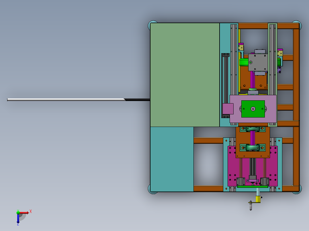 PVC管缠绕包装机sw18可编辑俯视图