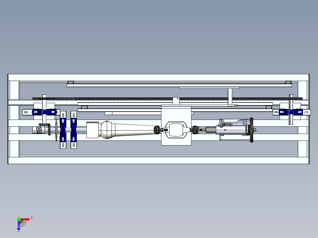 木材车削机creo5.0.zip俯视图