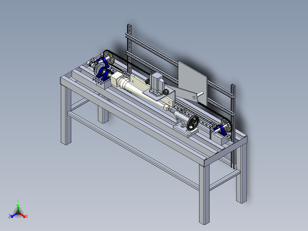 木材车削机creo5.0.zip正等轴测图