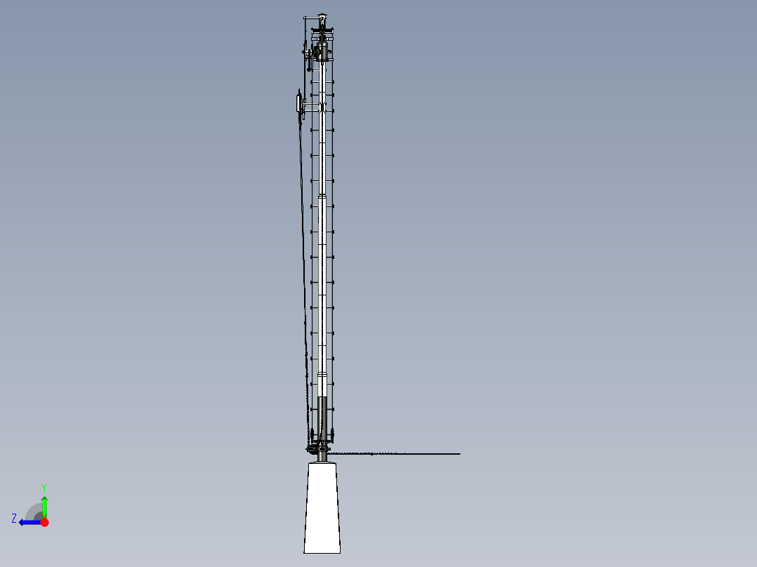 铁路信号灯3d模型3D模型右视图