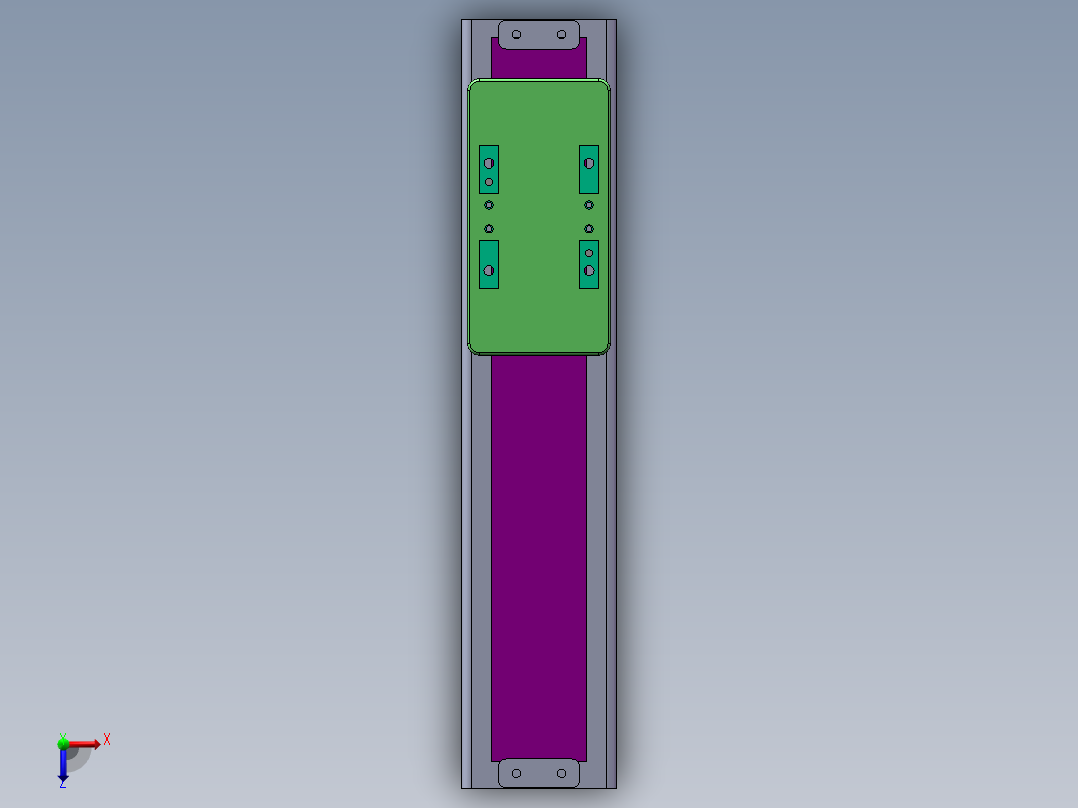 MTH丝杆半封闭模组MTH6M辅助轴俯视图