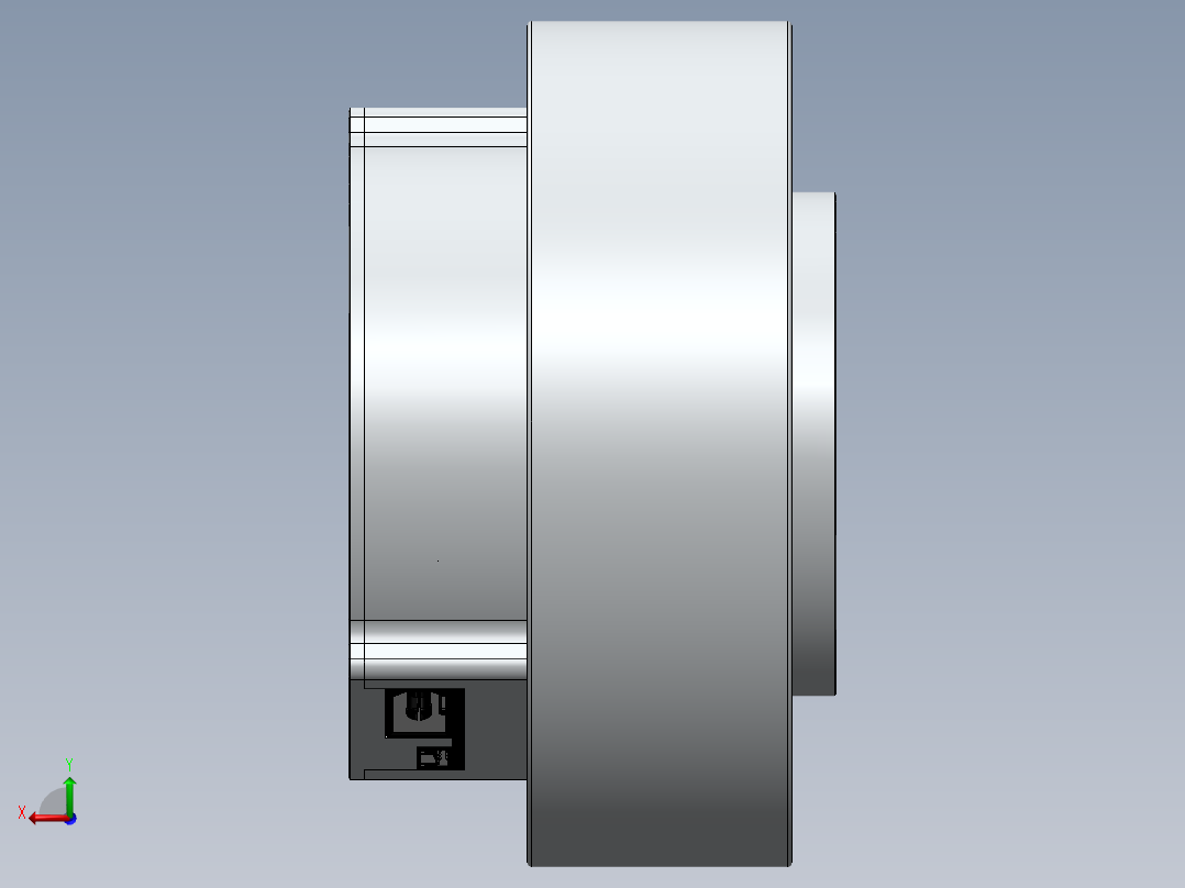 外转子无框减速电机后视图