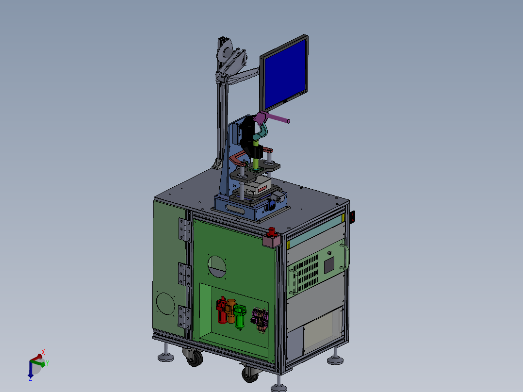 汽车功放盒手动检测设备<span style='color: red'>3D</span>模型图纸 Solidworks设计