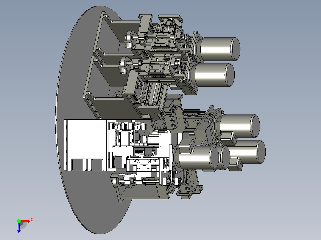 侧式自动抛光机俯视图