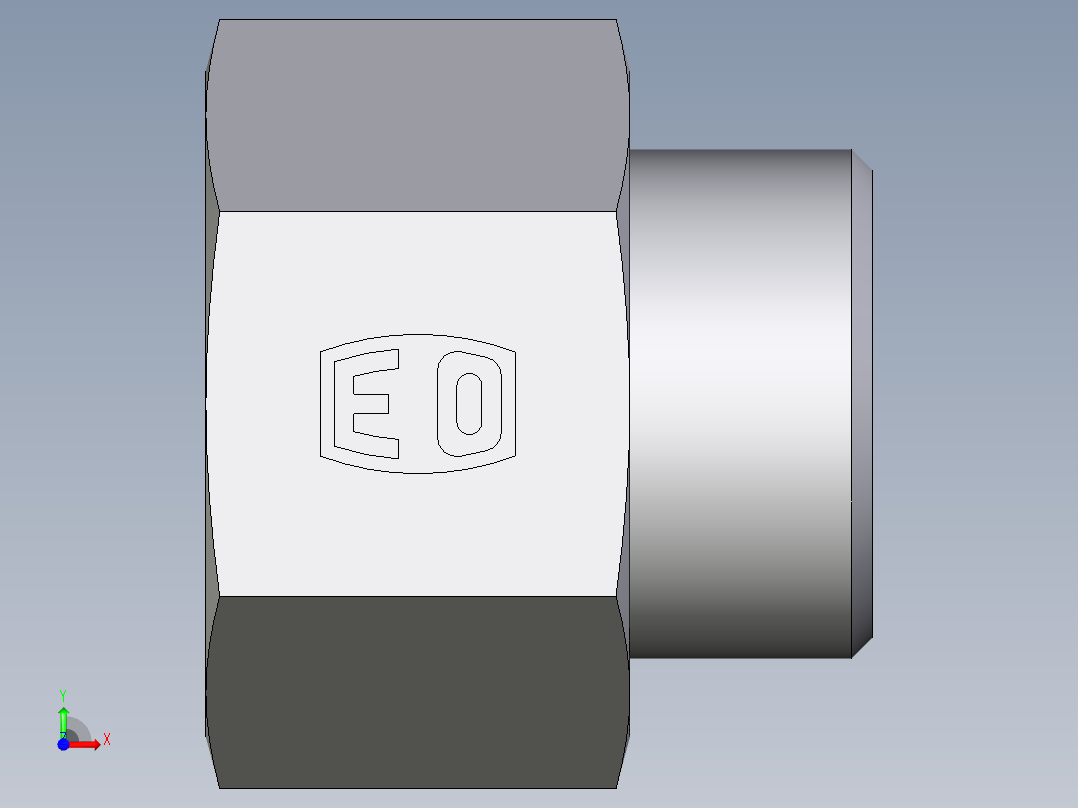 卡套式工业通用硬管接头EO_Swivel_connector_GAI30SM71X前视图