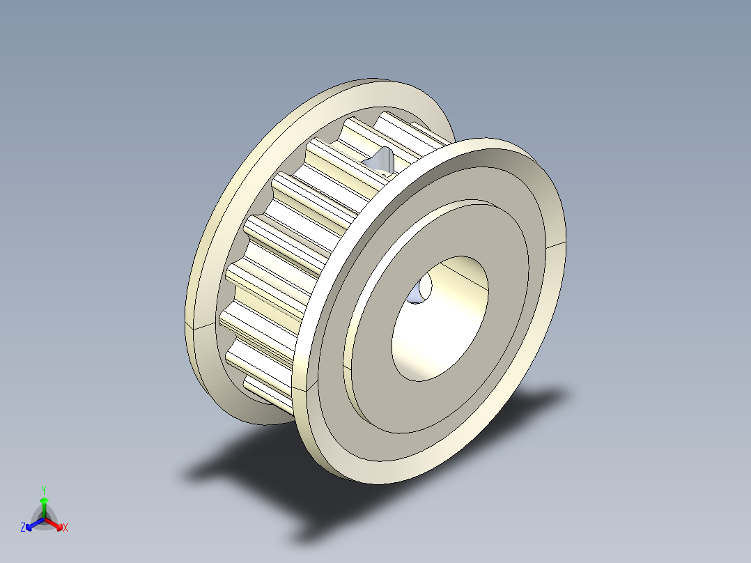皮带轮p12--stp igs sw三维 <span style='color: red'>3d</span>模型设计图