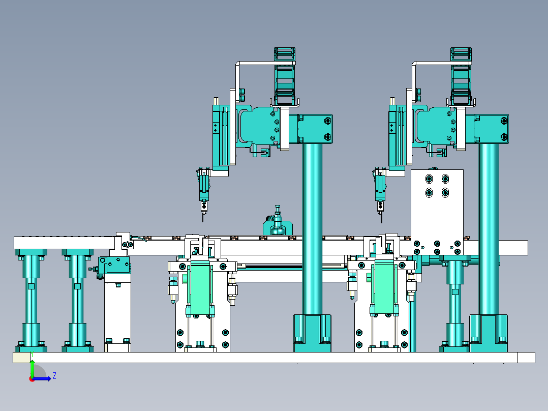 AB脚组装机构左视图