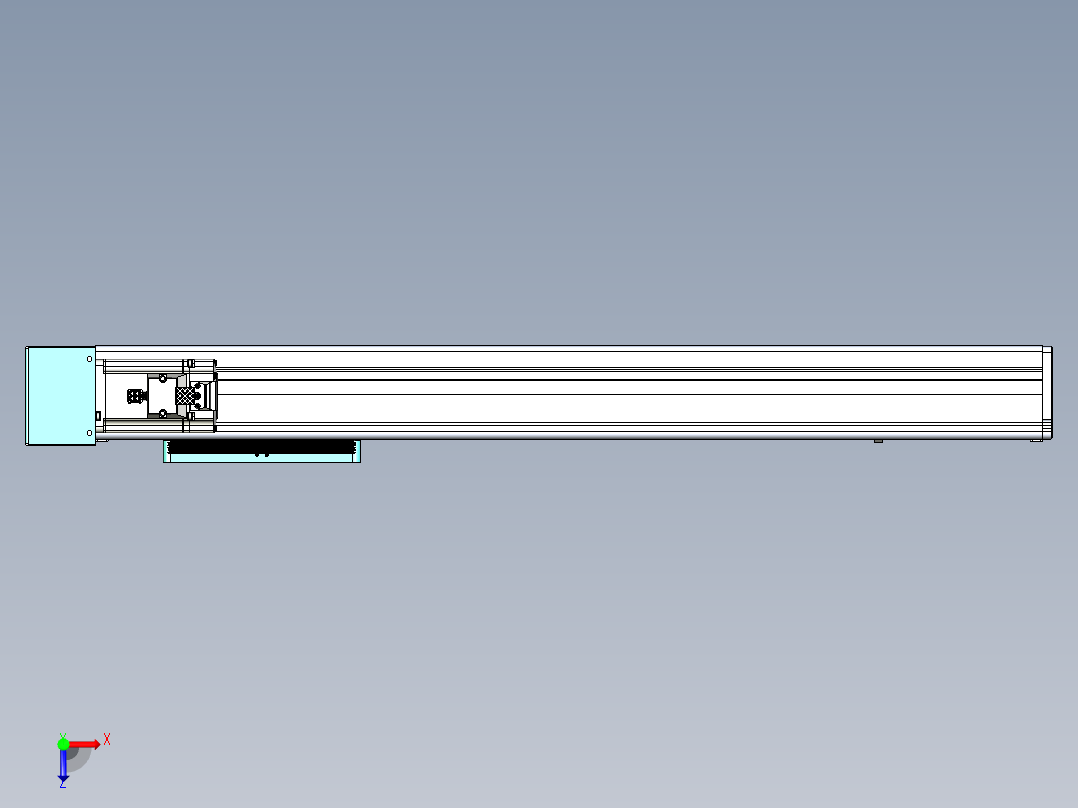 威洛博VC丝杆传动-无尘环境VC14-Lxx-C-S500-BR-ZP40-C3俯视图