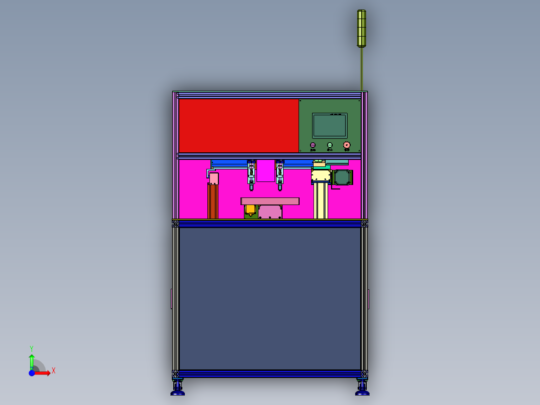 双电批自动打螺丝机前视图