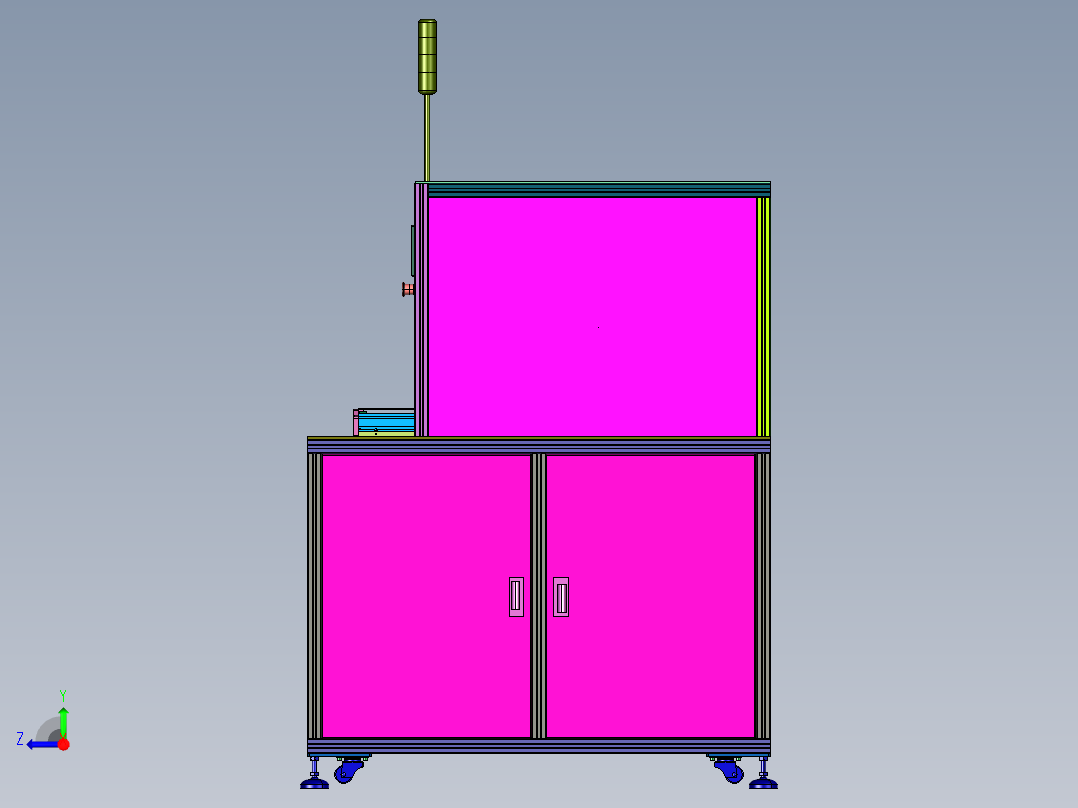 双电批自动打螺丝机右视图