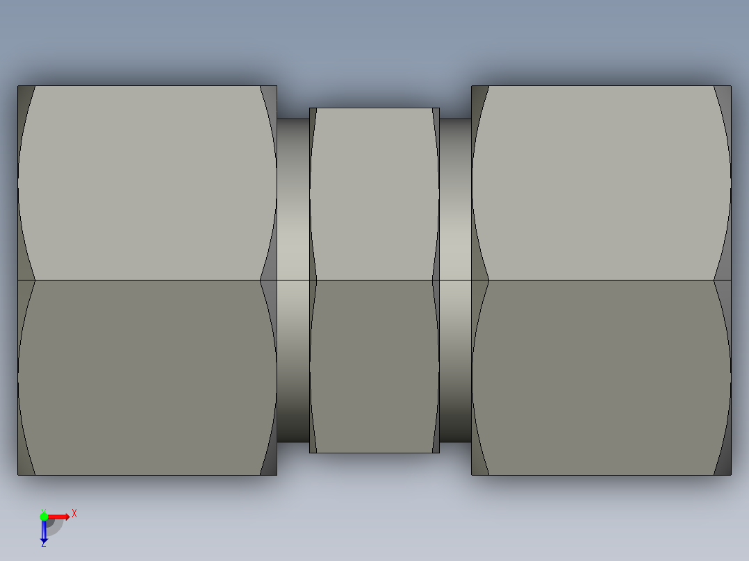 卡套式工业通用硬管接头EO Union G20ZSCF俯视图