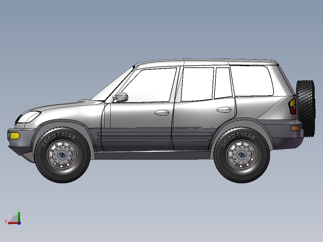 丰田车外形后视图