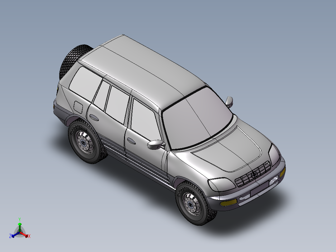 丰田车外形正等轴测图