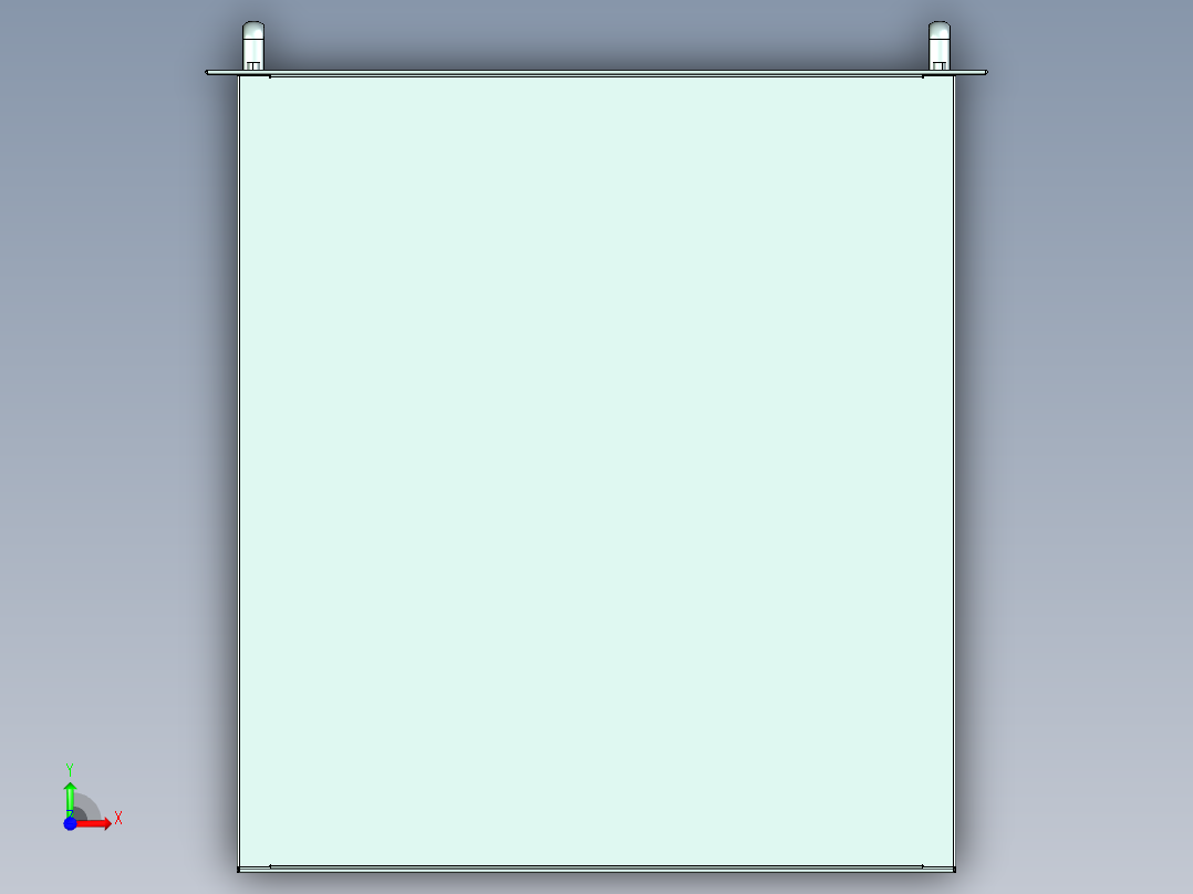 电池箱钣金机箱前视图