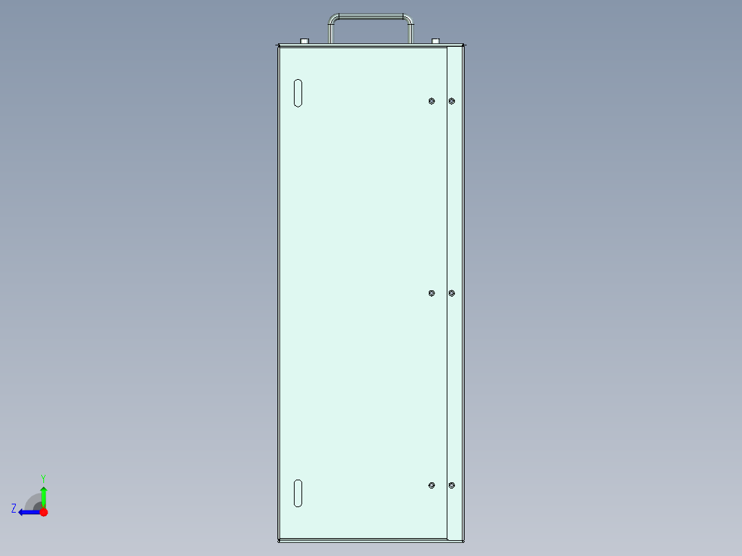 电池箱钣金机箱右视图