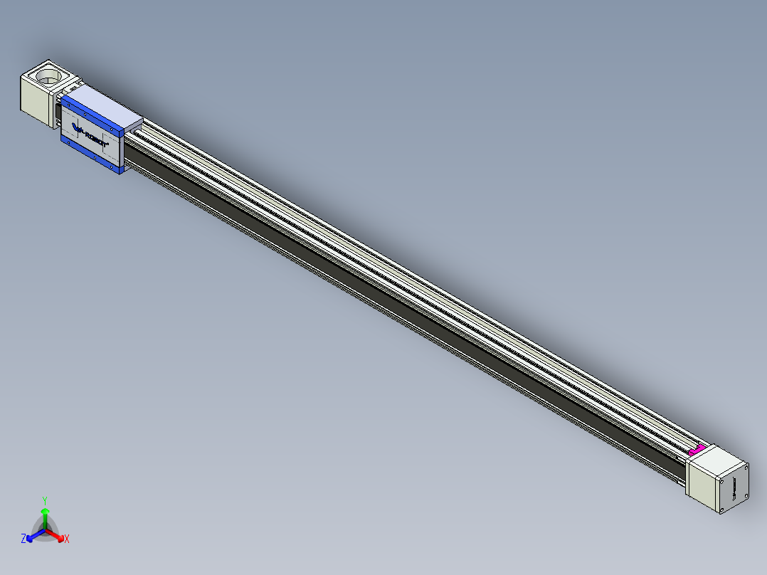 威洛博LB.GB同步带传动--欧规系列GB8-L96-S1700-BR-P40正等轴测图