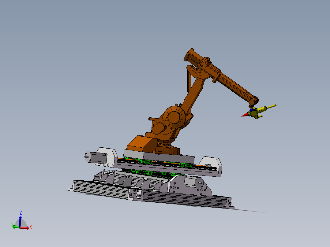 带有多轴移动底座的激光切割<span style='color: red'>机械手</span>1321074==100