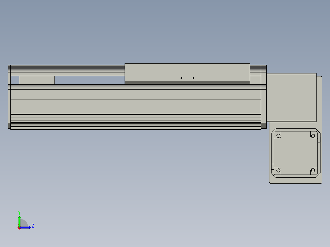 直线模组LHB21-L40-S100-RD设计图纸左视图